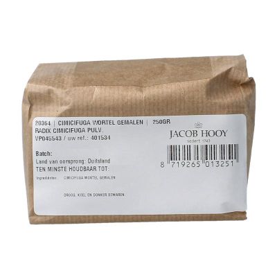 Jacob Hooy Cimicifuga wortel gemalen 250 gram - Kruiden