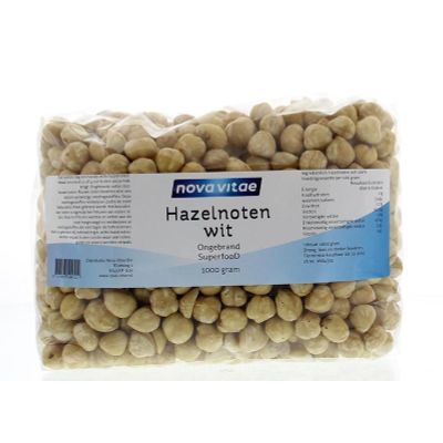 Nova Vitae Hazelnoten wit ongebrand raw 1 kilogram - Overig reform/levensmiddelen