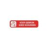 Afbeelding van Strooketiket voor gebruik schudden 44 x 11 mm