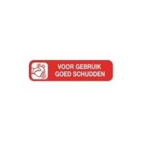 Strooketiket voor gebruik schudden 44 x 11 mm