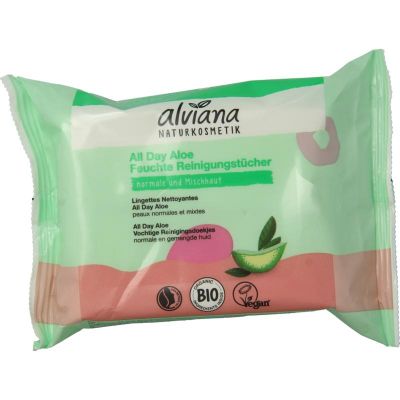 Alviana Reinigingsdoekjes vochtig aloe vera