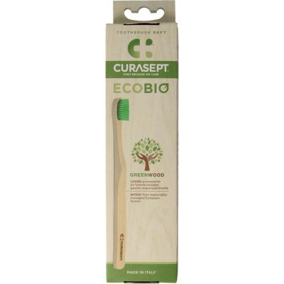 Curasept Tandenborstel wood soft 1 stuk - Tandenborstel