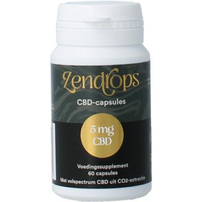 Zendrops CBD capsules 5mg Zendrops CBD capsules 5mg 60 capsules - Kruiden en Fytotherapie