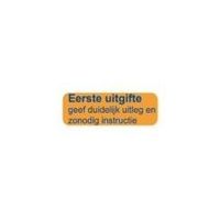 Strooketiket eerste uitgifte 30 x 10 mm