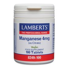 Foto van Lamberts Mangaan (manganese) 4 mg