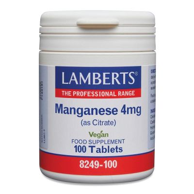 Lamberts Mangaan (manganese) 4 mg 100 tabletten - Mineralen enkel