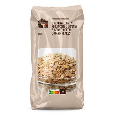 Nutribel 5-korenvlokken bio 500 gram - Algemeen