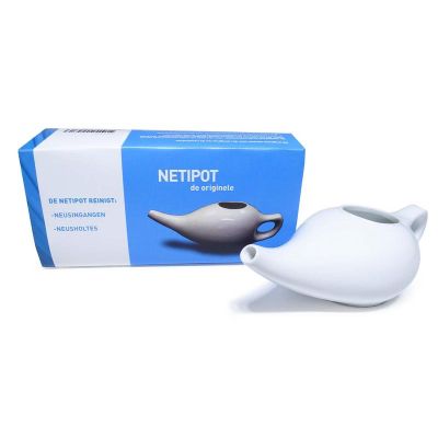 Neti pot aardewerk wit 1 stuk - Verstopte neus