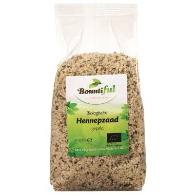 Bountiful Hennepzaad bio 500 gram - Pitten en zaden