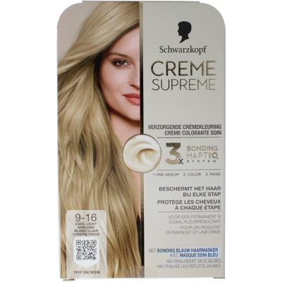 Schwarzkopf Creme supreme 9-16 licht blond 1 stuks - Haarkleuring