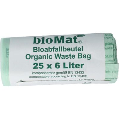 Biomat Wastebag compost 6 liter Biomat Wastebag compost 6 liter 25 stuks - Overig huishoudelijk