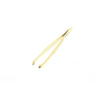 Pincet 8 cm verguld rond geb 326