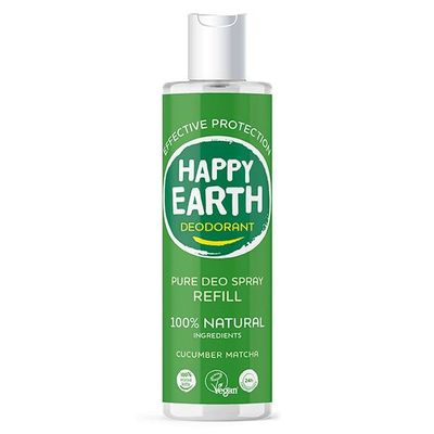 Happy Earth Pure deodorant spray cucumber matcha refill Happy Earth Pure deodorant spray cucumber matcha refill 300 Milliliter - Deodorant