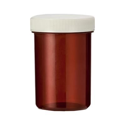 Tabletflacon 55 ml bruin met dop 80 stuks - 