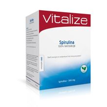 Vitalize Spirulina 500 mg 100% nat vital Foto van Vitalize Spirulina 500 mg 100% nat vital