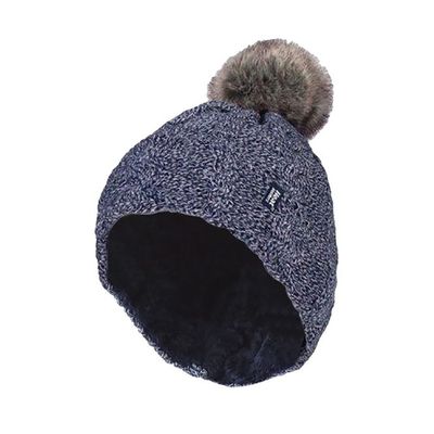 Heat Holders Ladies turnover cable hat with pom pom navy Heat Holders Ladies turnover cable hat with pom pom navy 1 stuks - Kleding/ondergoed