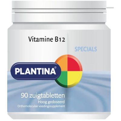 Plantina Vitamine B12 Plantina Vitamine B12 90 zuigtabletten - Vitamine enkel