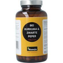 Foto van Hanoju Kurkumapoeder + piperine 500mg bio