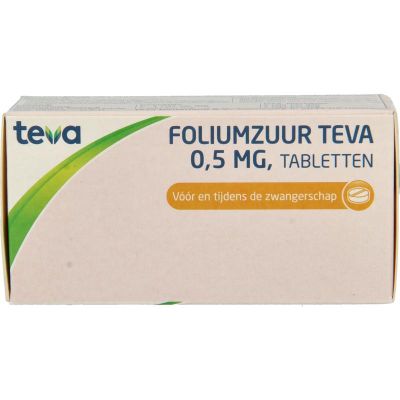 Teva Foliumzuur 0.5 mg uad 90 stuks - Foliumzuur