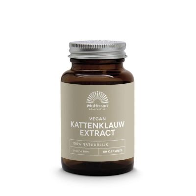 Mattisson Vegan kattenklauw extract 450mg 60 vegicaps - Overige vitaminen/mineralen