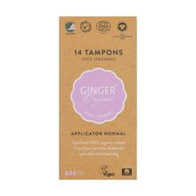 Foto van Ginger Organic Tampon normaal met applicator