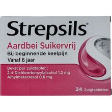 Foto van Strepsils Aardbei suikervrij