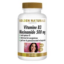 Foto van Golden Naturals Vitamine B3 niacinamide