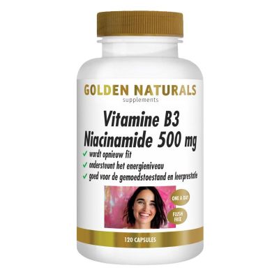 Foto van Golden Naturals Vitamine B3 niacinamide