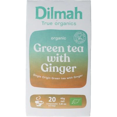 Dilmah Green tea with ginger bio 20 zakjes - Thee