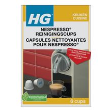 Foto van HG reinigscups nespresso machi