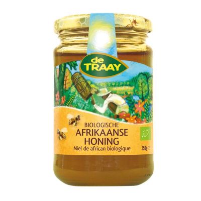 Traay Afrikaanse boshoning bio 350 gram - Honing