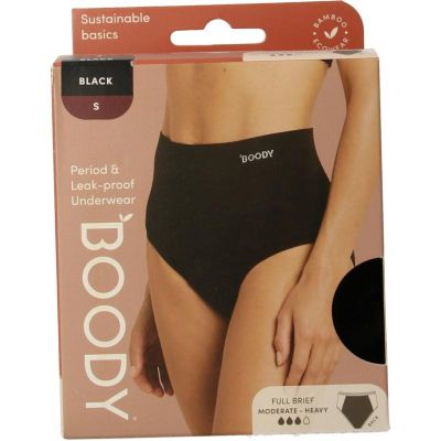 Boody Menstruatieondergoed bikinislip zwart lich/norm S 1 stuks - Overige hygiene