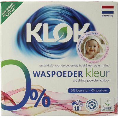 Klok Waspoeder kleur Klok Waspoeder kleur 1170 gram - Wasmiddel