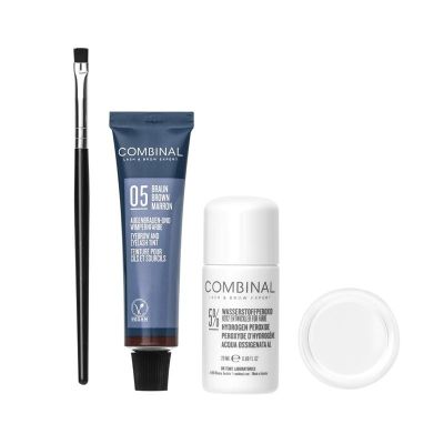 Foto van Combinal Wenkbrauwen wimperverf kit bruin