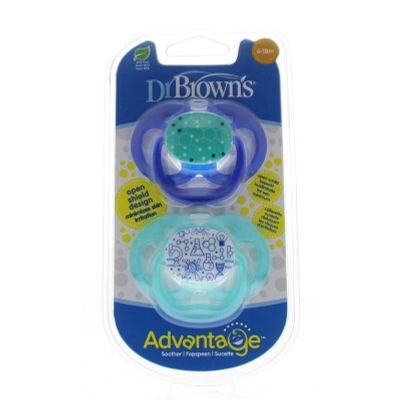 Dr Brown's Fopspeen advantage fase 2 blauw