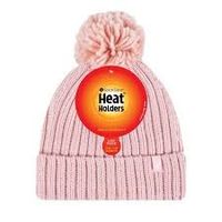 Heat Holders Ladies pom pom hat arden coral one size