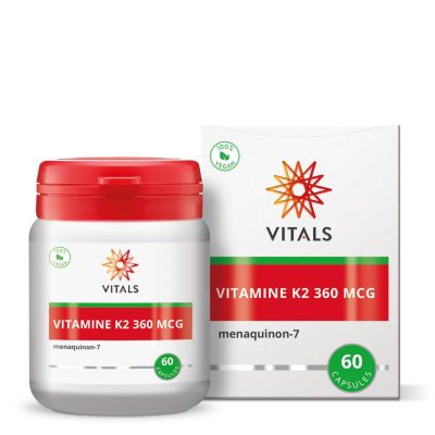Vitals Vitamine K2 360mcg 60 capsules - Vitamine enkel