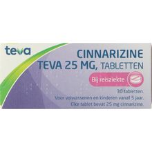 Foto van Pharmachemie Cinnarizine 25 mg