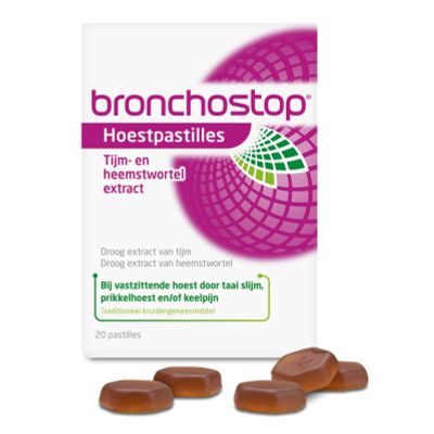 Bronchostop Hoestpastille tijm heemst 20 stuks - Hoest