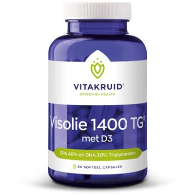 Vitakruid Visolie 1400 + D3 triglyceriden EPA 40% DHA 30%