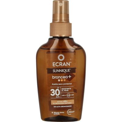 Ecran Sunnique aceite broncea+ SPF30 100 milliliter - In de zon