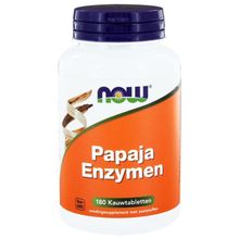 Foto van NOW Papaya enzymen kauwtabletten