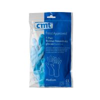 CMT Huishoudhandschoen rubber blauw M