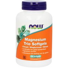 Foto van NOW Magnesium trio softgels