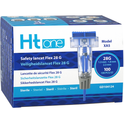 Ht One veiligheidslancet Flex 28G 100 stuks - 