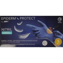 Foto van Epidermprotect Nitriel onderzoekhandschoen poedervrij S blauw