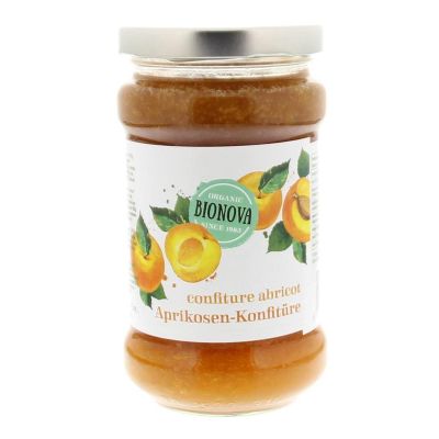 Bionova Abrikozen jam 340 gram - Beleg