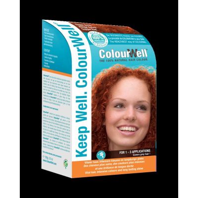 Colourwell 100% natuurlijke haarkleur koper rood Colourwell 100% natuurlijke haarkleur koper rood 100 gram - Haarkleuring