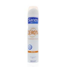 Foto van Sanex Deodorant spray zero % sensitive