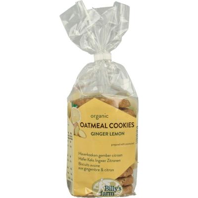 Billy's Farm Haverkoeken gember-citroen bio 200 gram - Koek